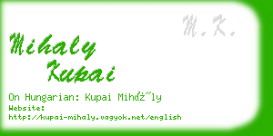 mihaly kupai business card